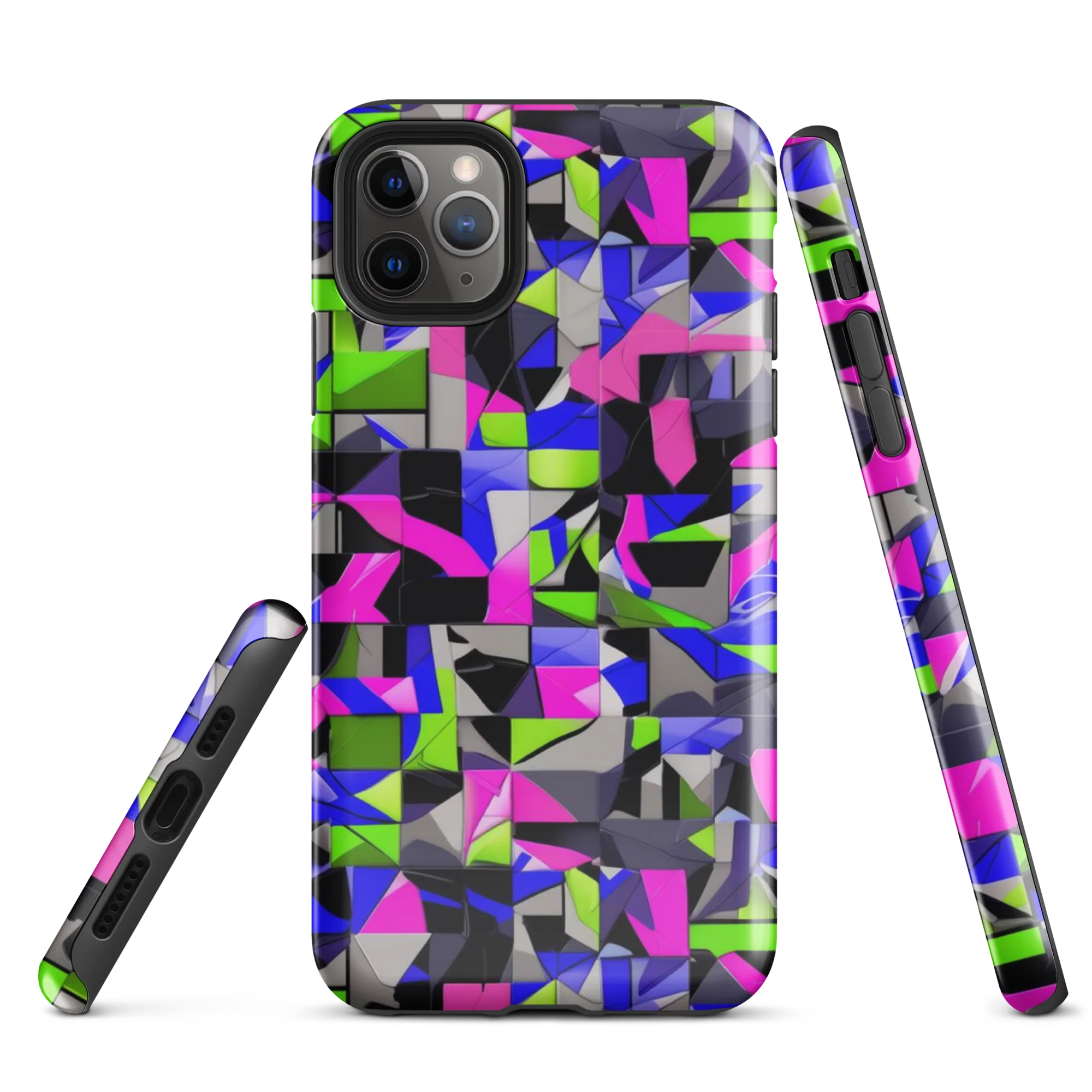 Hypercolor Facets on Tough Case for iPhone® — Front