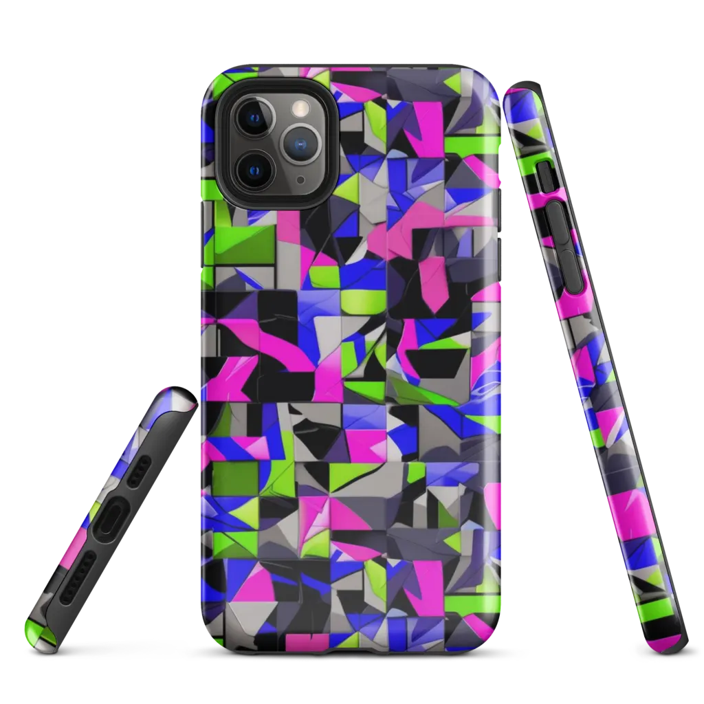 Hypercolor Facets on Tough Case for iPhone® — Front