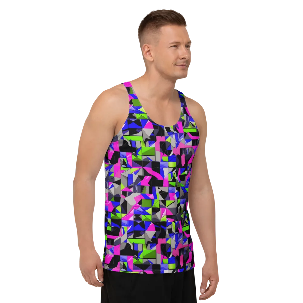 Hypercolor Facets on Men's Tank Top — Right Front