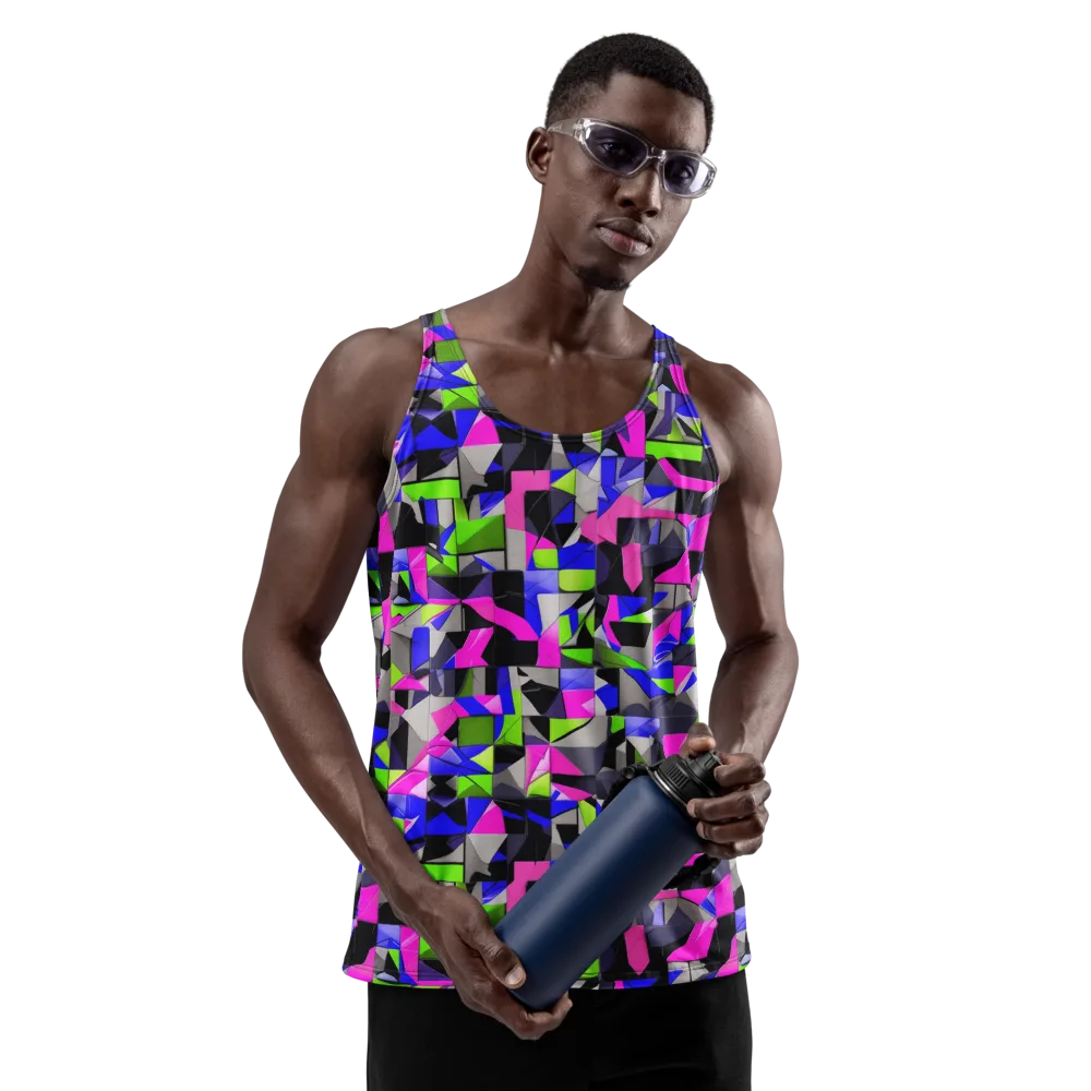 Hypercolor Facets on Men's Tank Top — Front