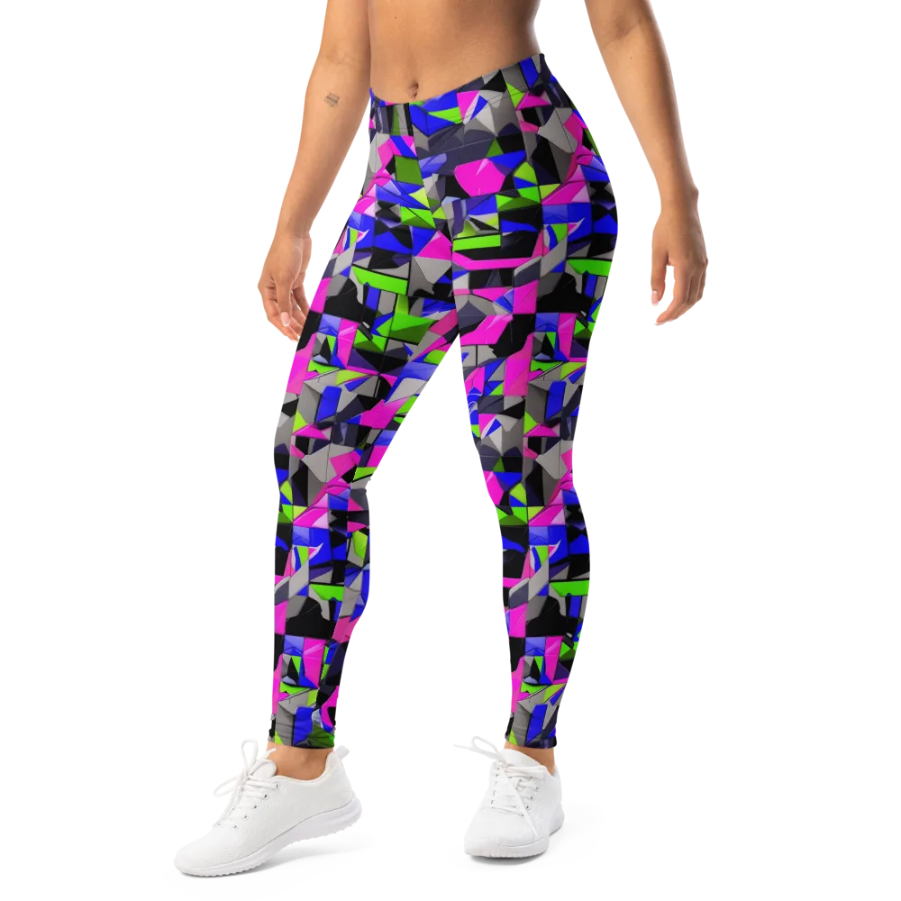 Hypercolor Facets on Leggings — Left Front