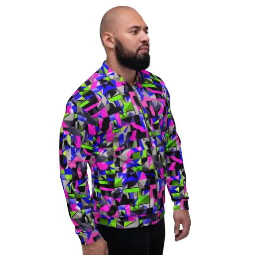Hypercolor Facets on a Bomber Jacket