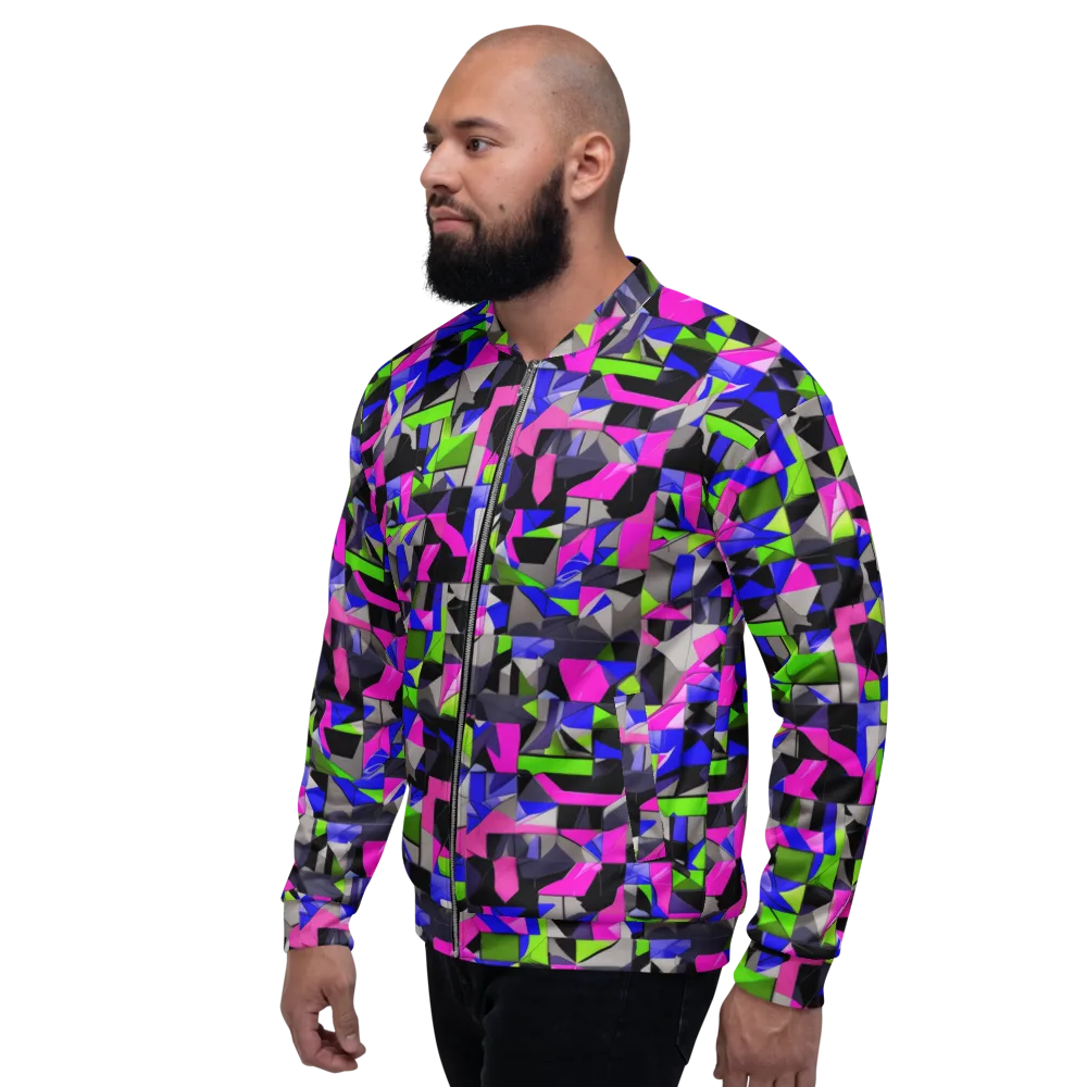 Hypercolor Facets on Bomber Jacket — Left