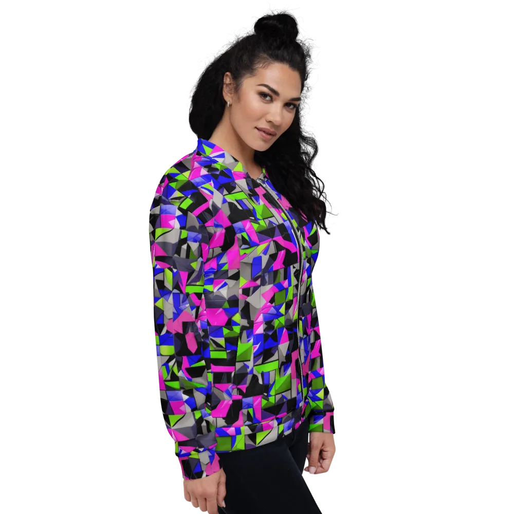 Hypercolor Facets on Bomber Jacket — Right