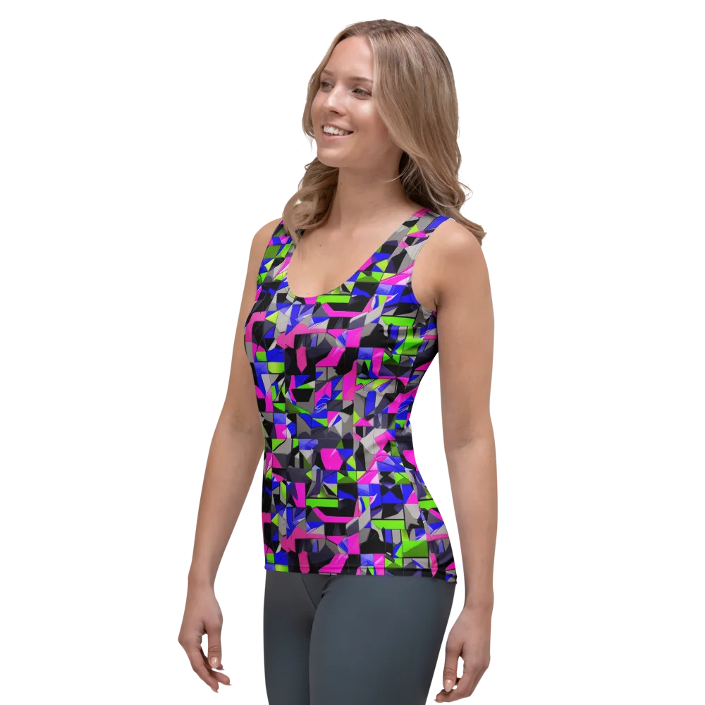 Hypercolor Facets on Women's Tank Top — Left Front