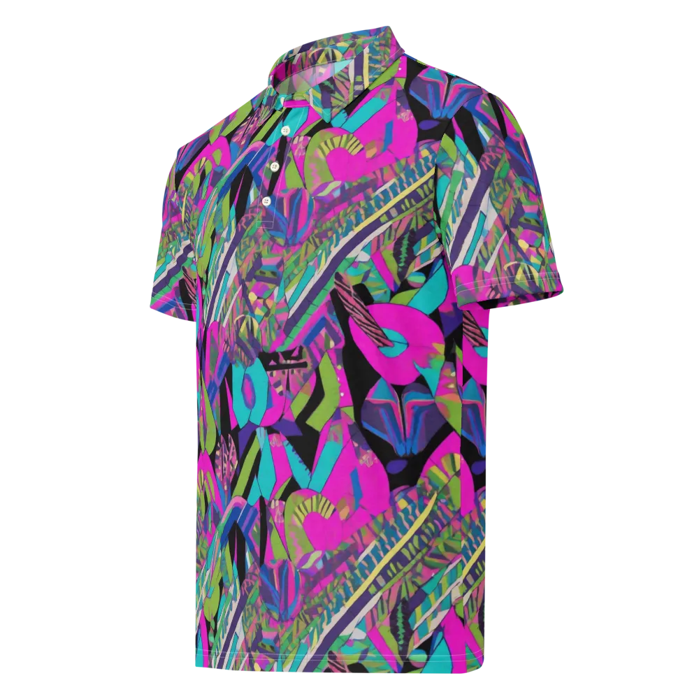 Chromatic Foliage on Men's Slim Fit Polo Shirt — Left Front