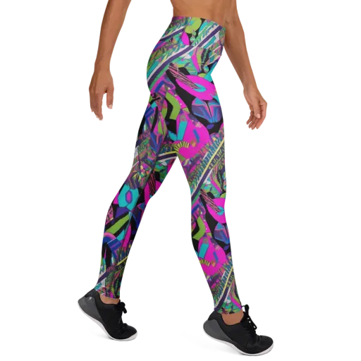 Chromatic Foliage on a Yoga Leggings