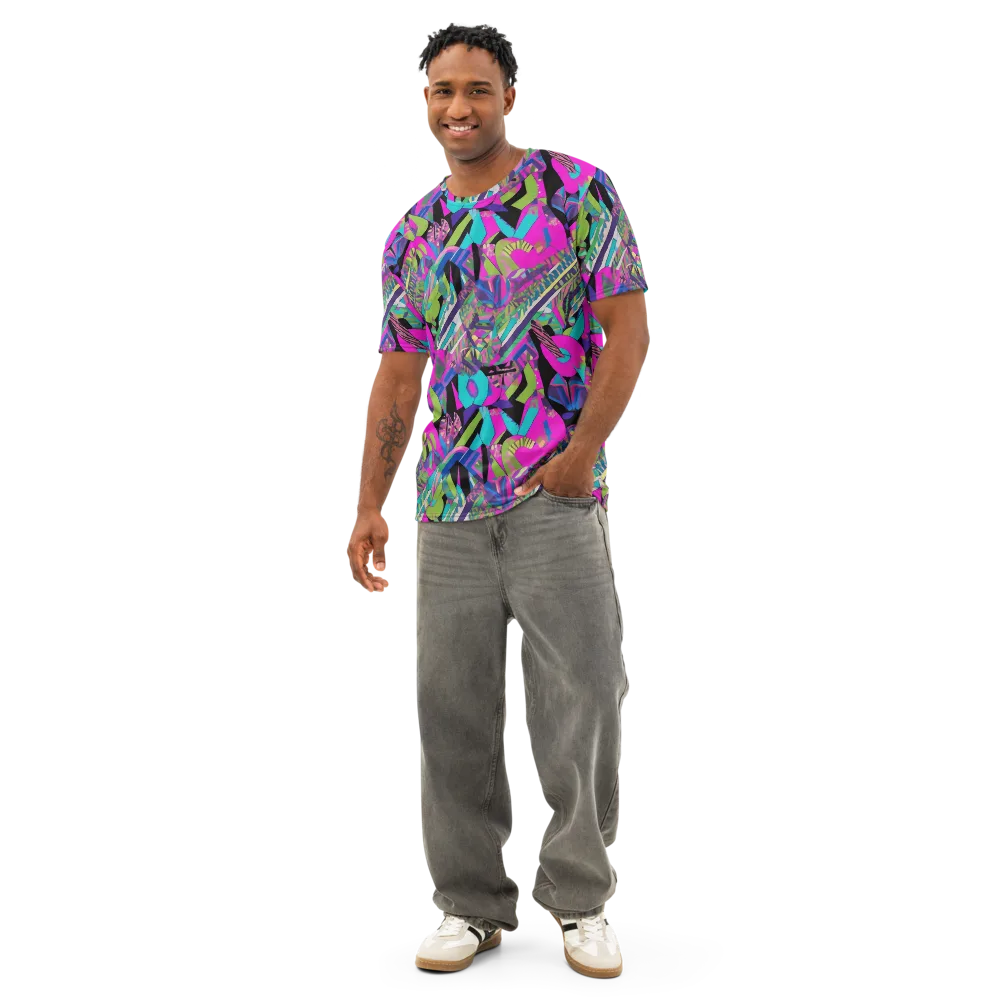 Chromatic Foliage on Men's Cotton Crew Neck T-Shirt — Front