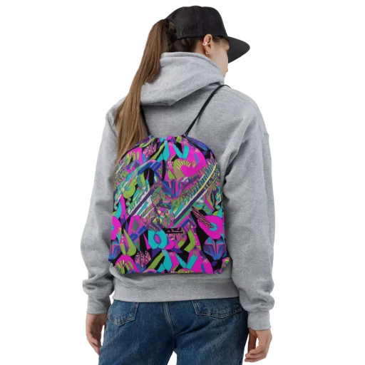 Chromatic Foliage on a Drawstring Bag