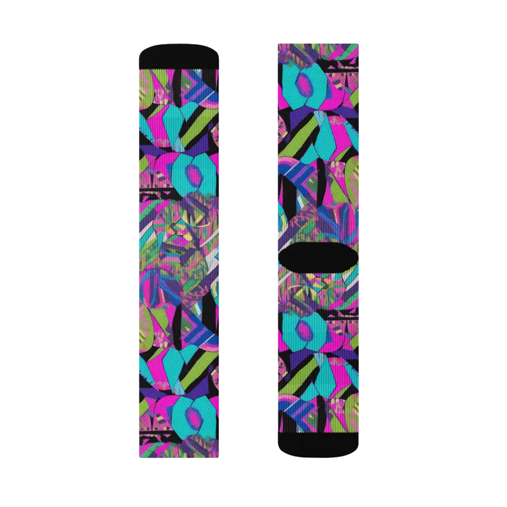 Chromatic Foliage on Socks — Left Sock