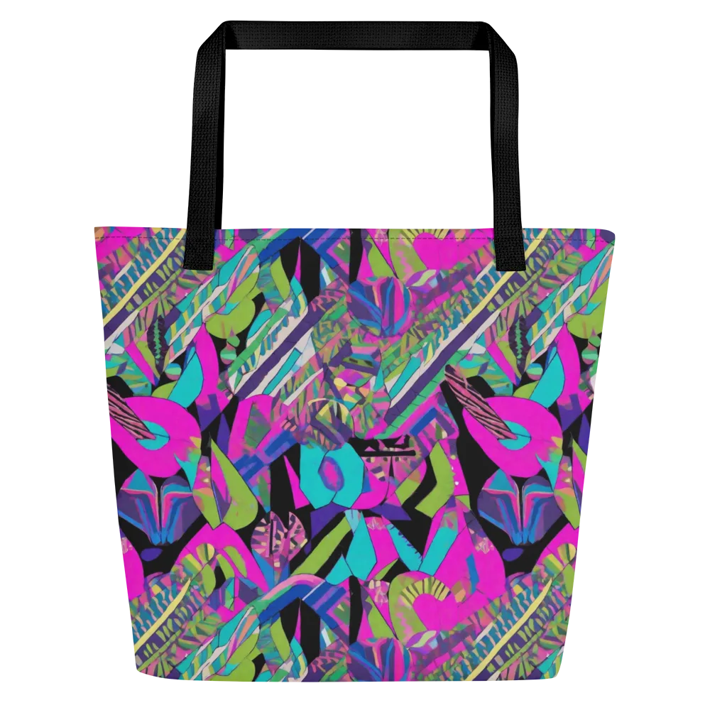 Chromatic Foliage on Large Tote Bag W/ Pocket — Front
