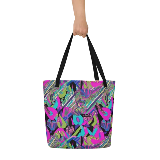 Chromatic Foliage on a Large Tote Bag W/ Pocket