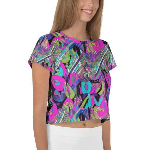Chromatic Foliage on a Crop Tee