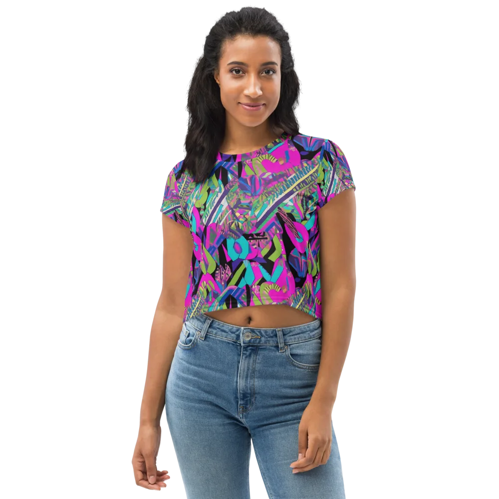 Chromatic Foliage on Crop Tee — Front