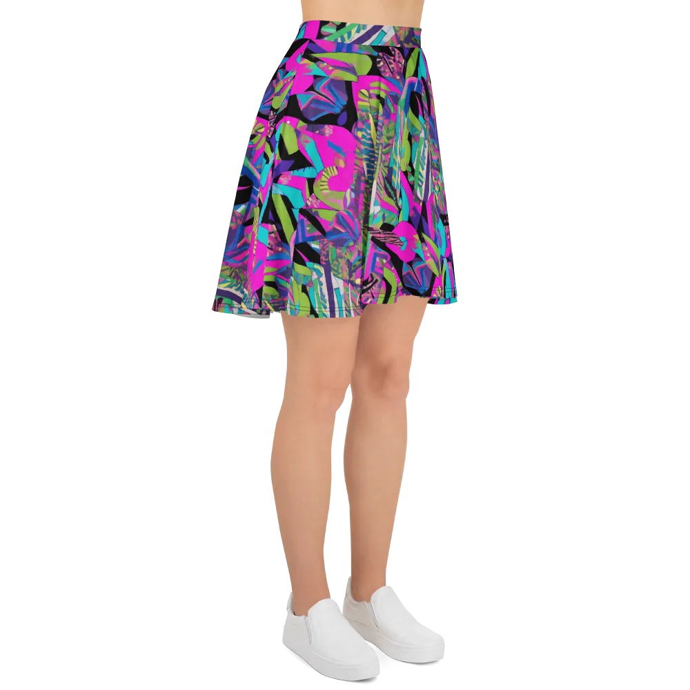 Chromatic Foliage on Skater Skirt — Right