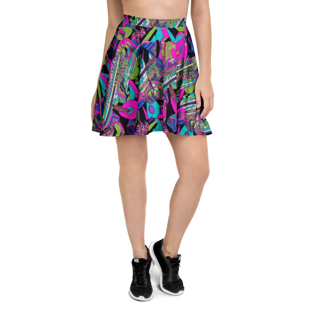 Chromatic Foliage on Skater Skirt — Front