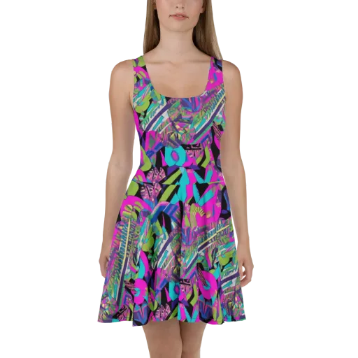 Chromatic Foliage on a Skater Dress