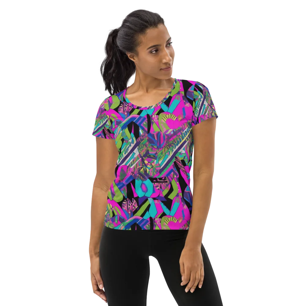 Chromatic Foliage on Women's Athletic T-Shirt — Front
