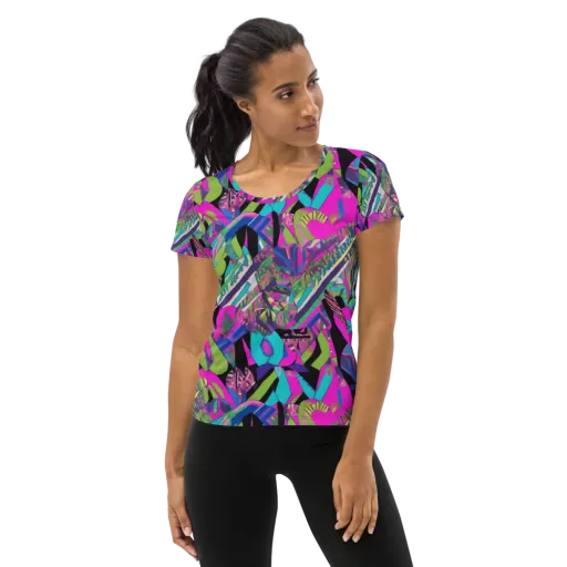 Chromatic Foliage on a Women's Athletic T-Shirt