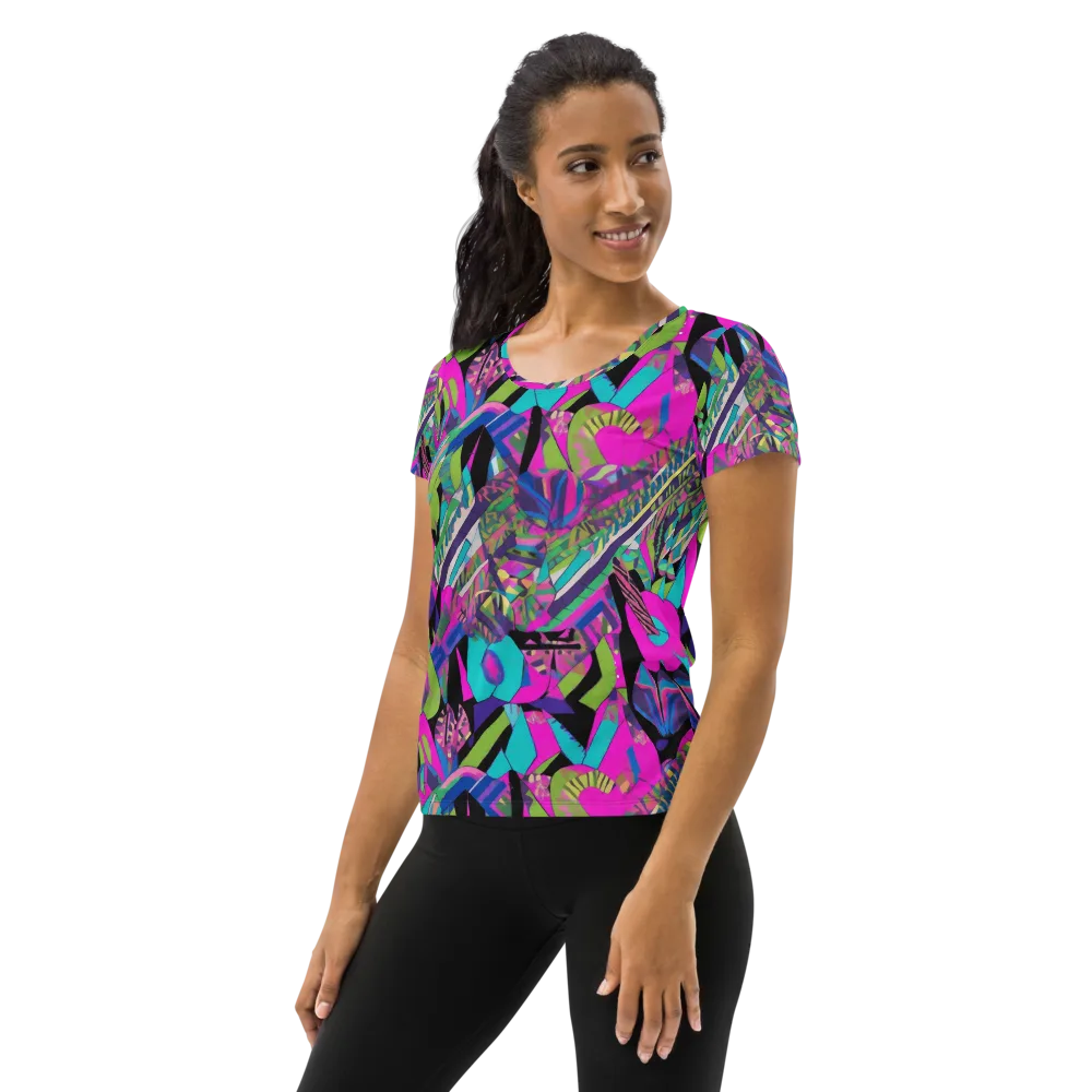 Chromatic Foliage on Women's Athletic T-Shirt — Left