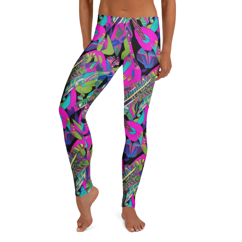 Chromatic Foliage on Leggings — Front