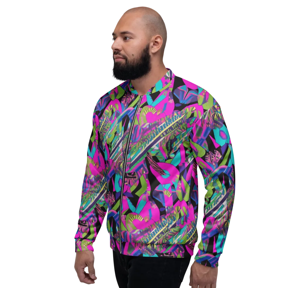 Chromatic Foliage on Bomber Jacket — Left