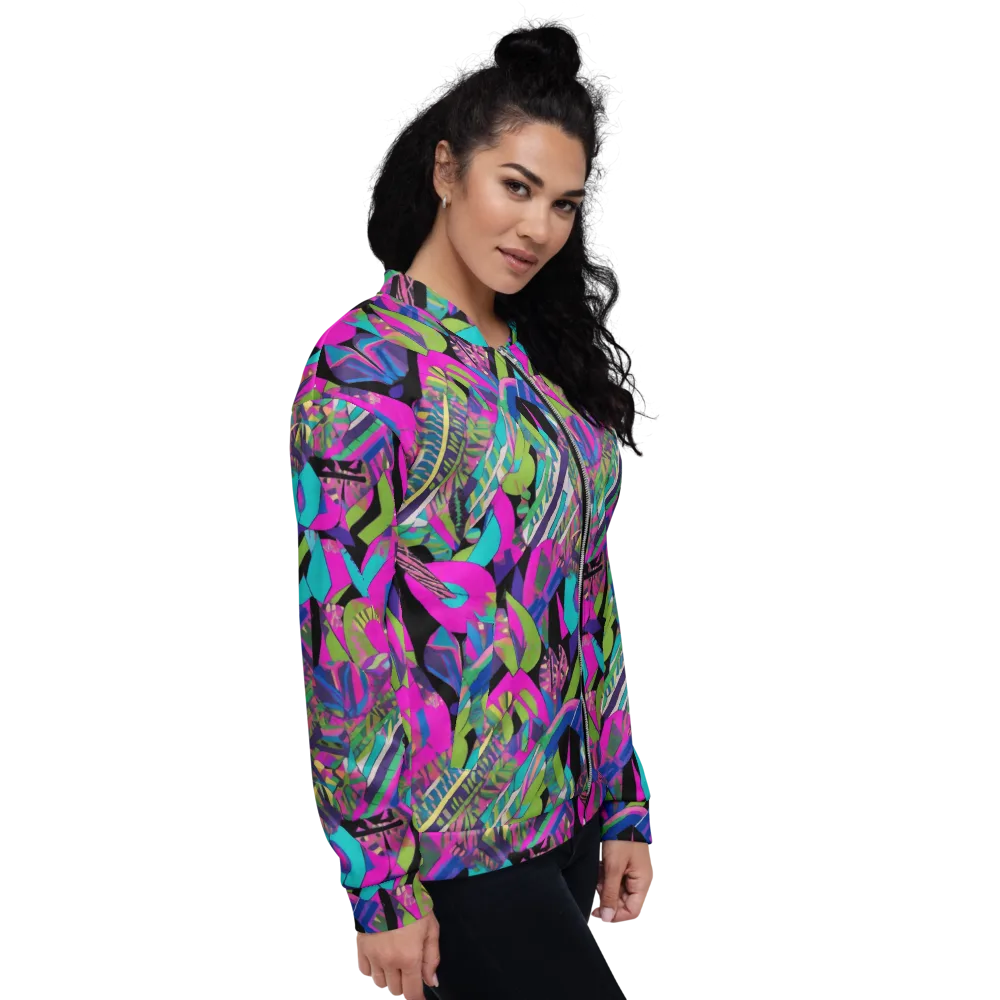 Chromatic Foliage on Bomber Jacket — Right