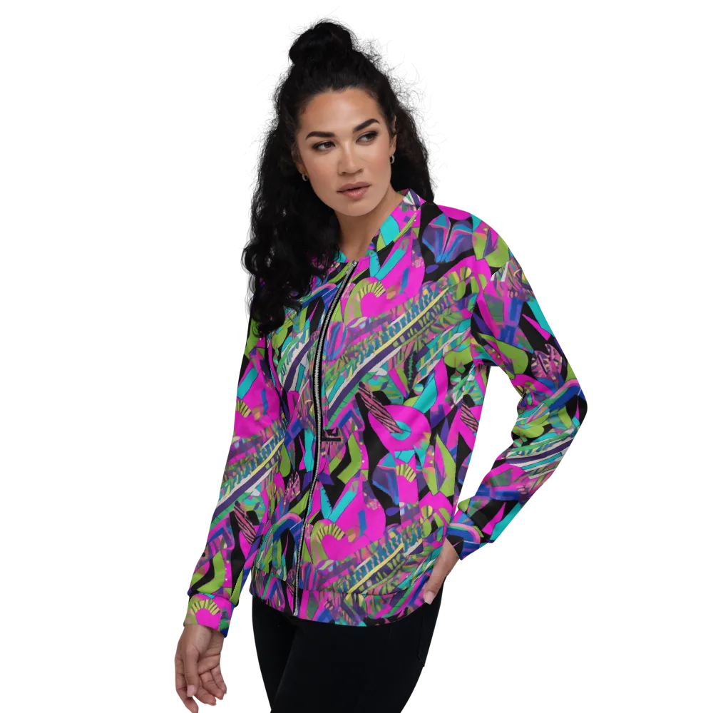 Chromatic Foliage on Bomber Jacket — Left