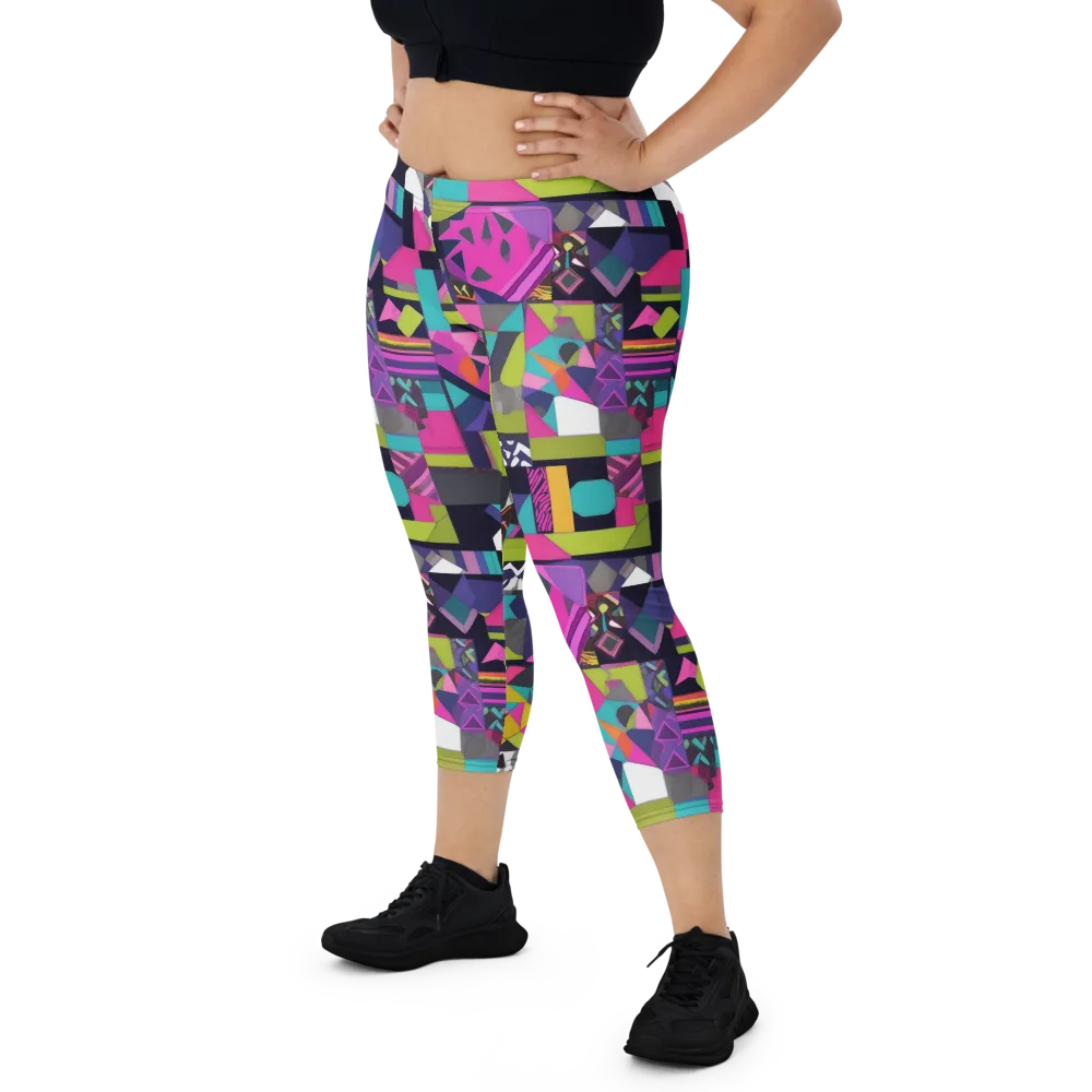 Afterglow Mosaic on Capri Leggings — Front