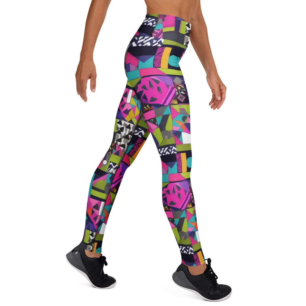 Afterglow Mosaic on Yoga Leggings — Right