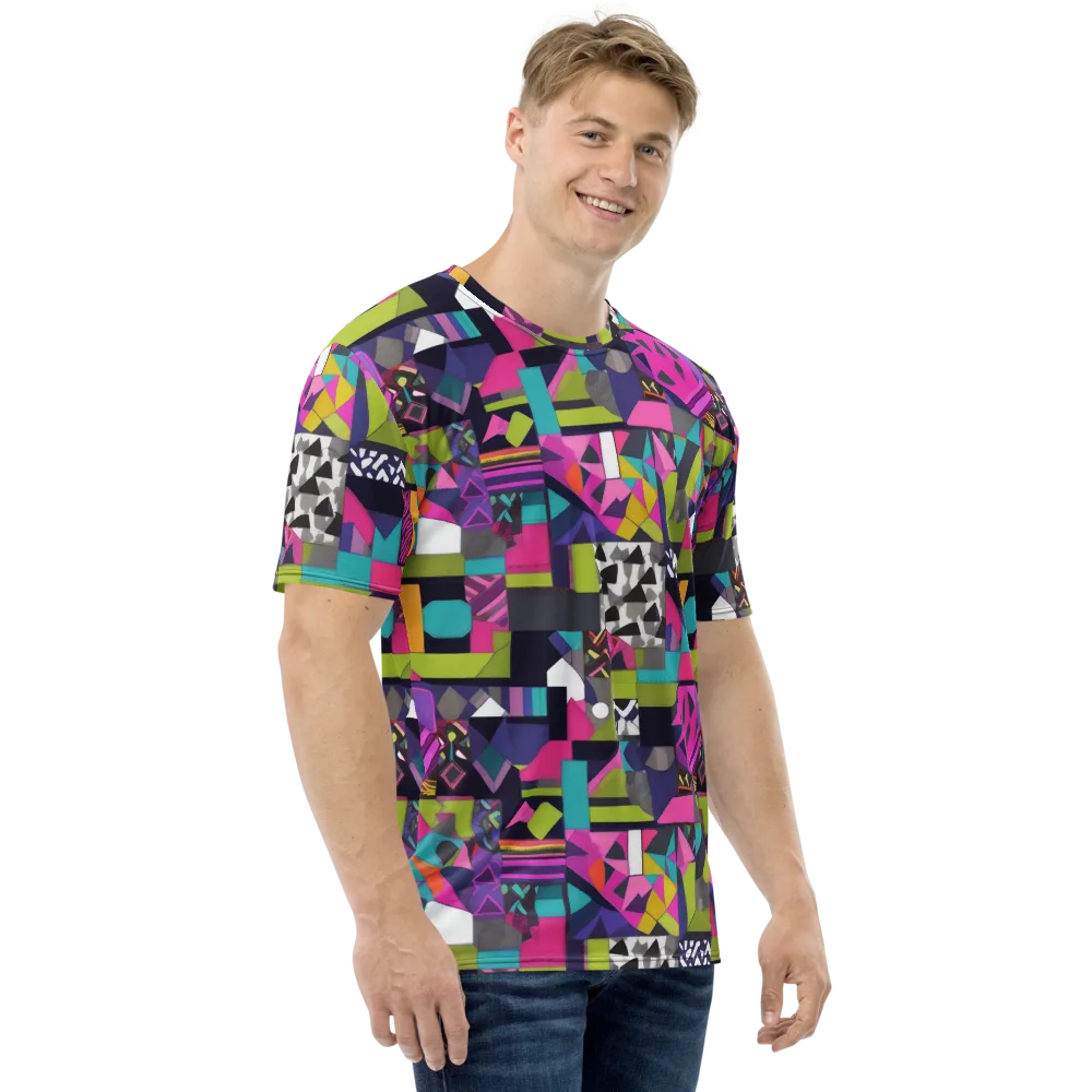 Afterglow Mosaic on Men's Crew Neck T-Shirt — Right