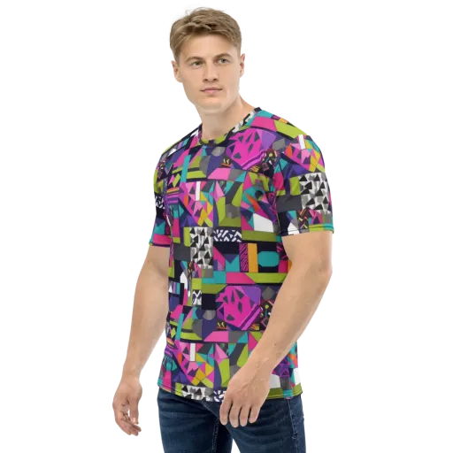 Afterglow Mosaic on a Men's Crew Neck T-Shirt
