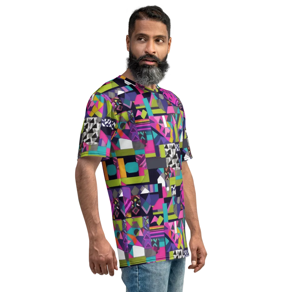 Afterglow Mosaic on Men's Crew Neck T-Shirt — Right