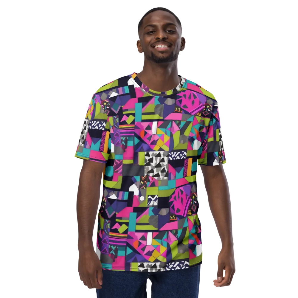 Afterglow Mosaic on Men's Crew Neck T-Shirt — Front