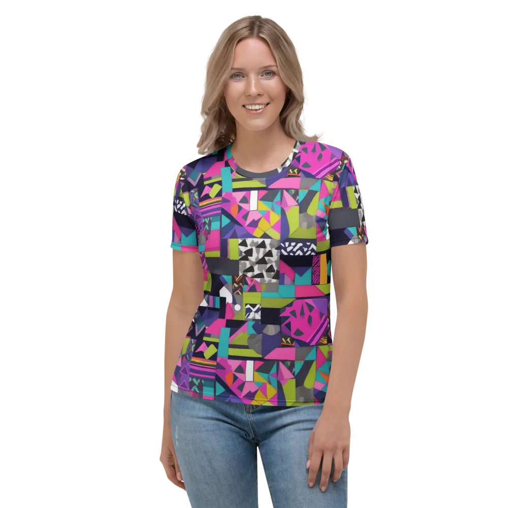 Afterglow Mosaic on Women's Crew Neck T-Shirt — Front