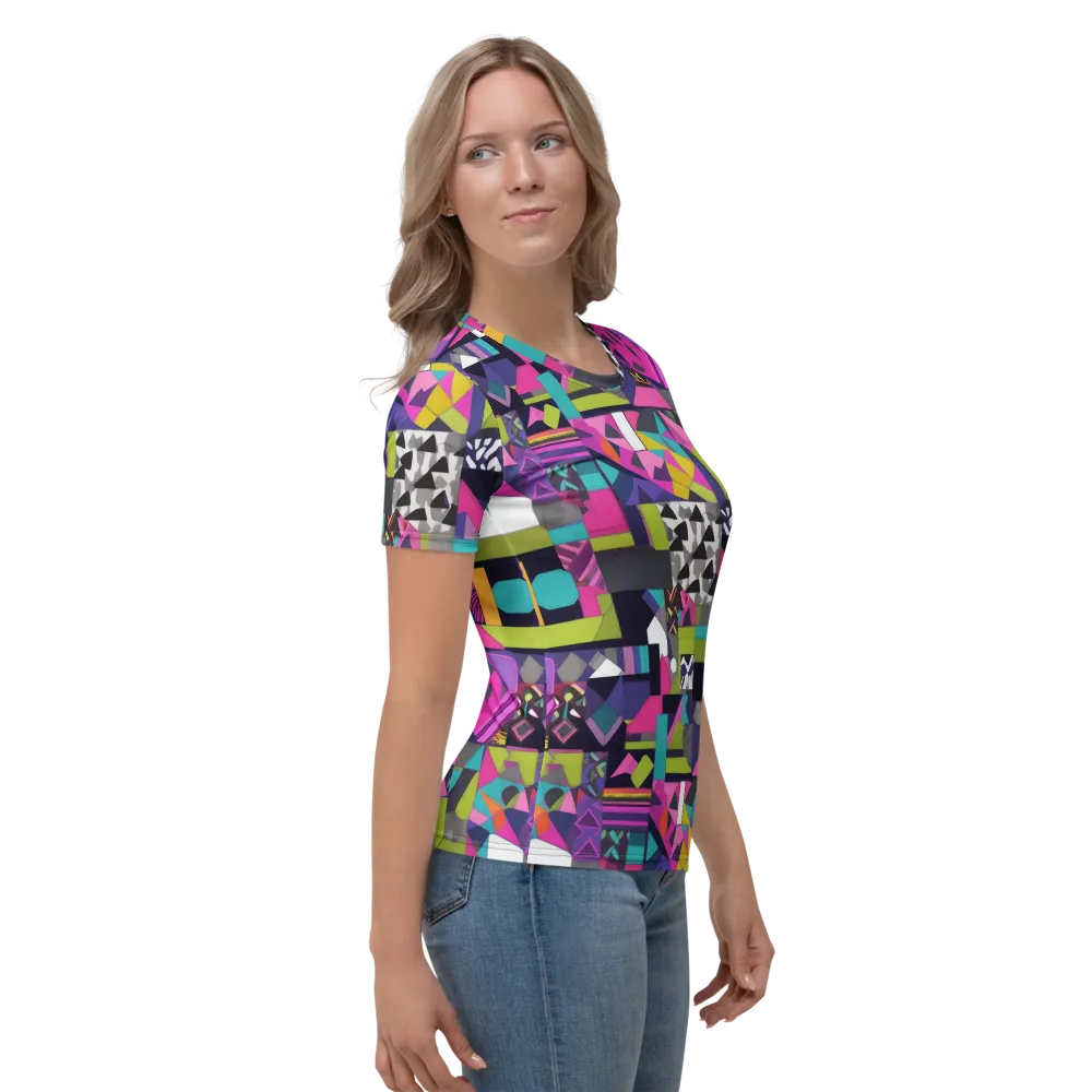 Afterglow Mosaic on Women's Crew Neck T-Shirt — Right