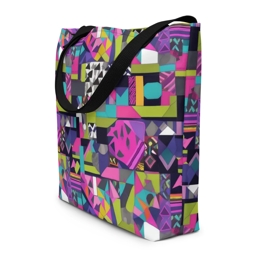 Afterglow Mosaic on Large Tote Bag W/ Pocket — Front