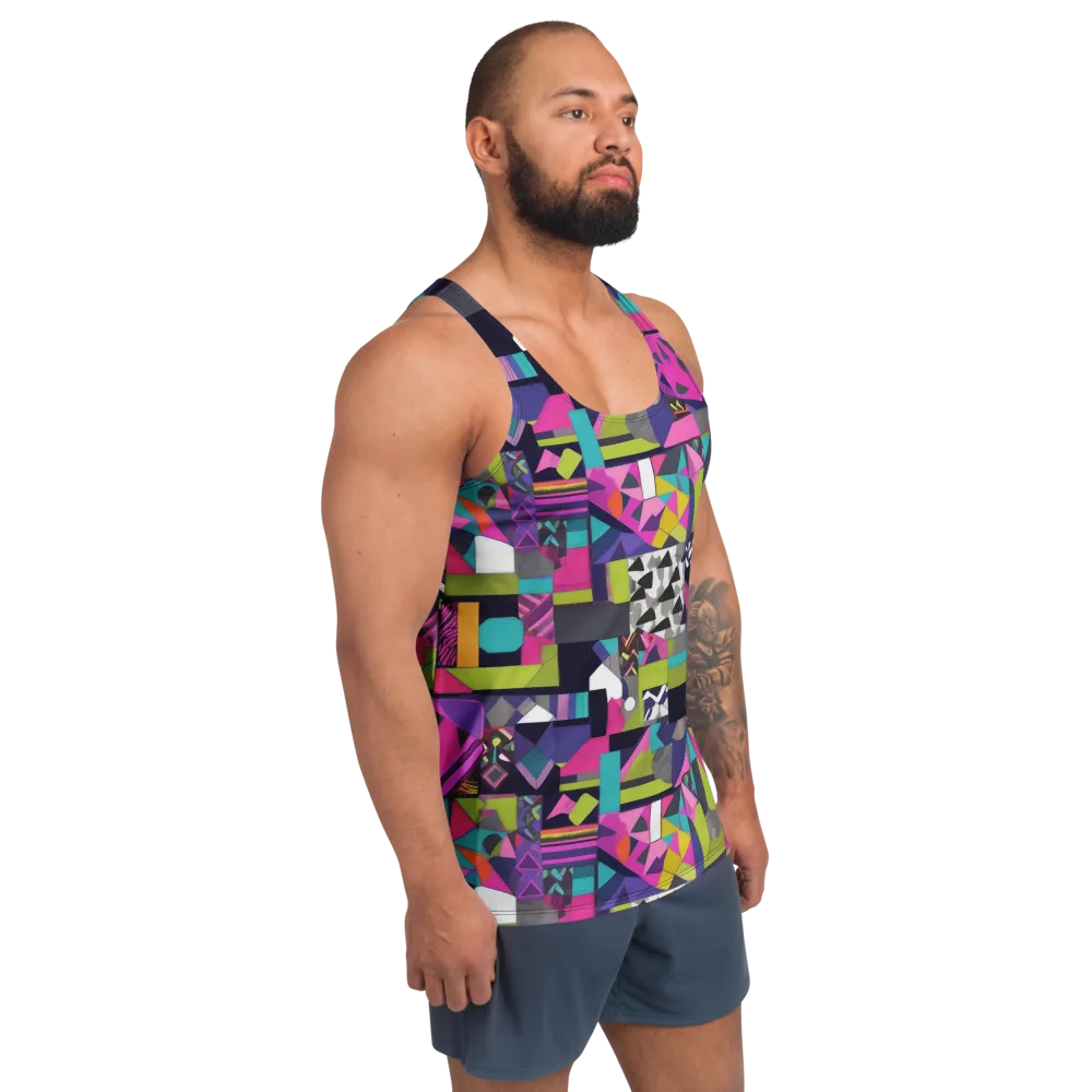 Afterglow Mosaic on Men's Tank Top — Right Front