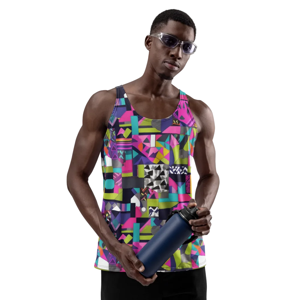 Afterglow Mosaic on Men's Tank Top — Front