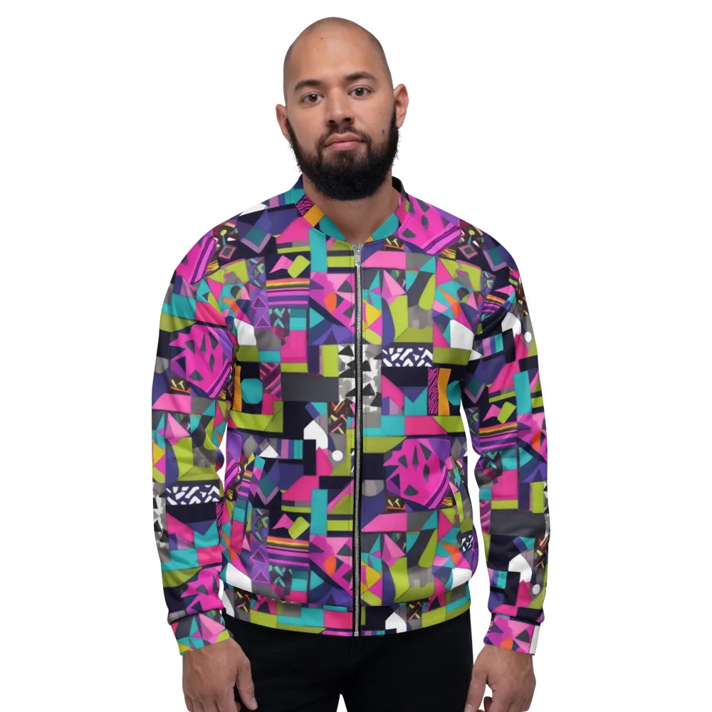 Afterglow Mosaic on Bomber Jacket — Front