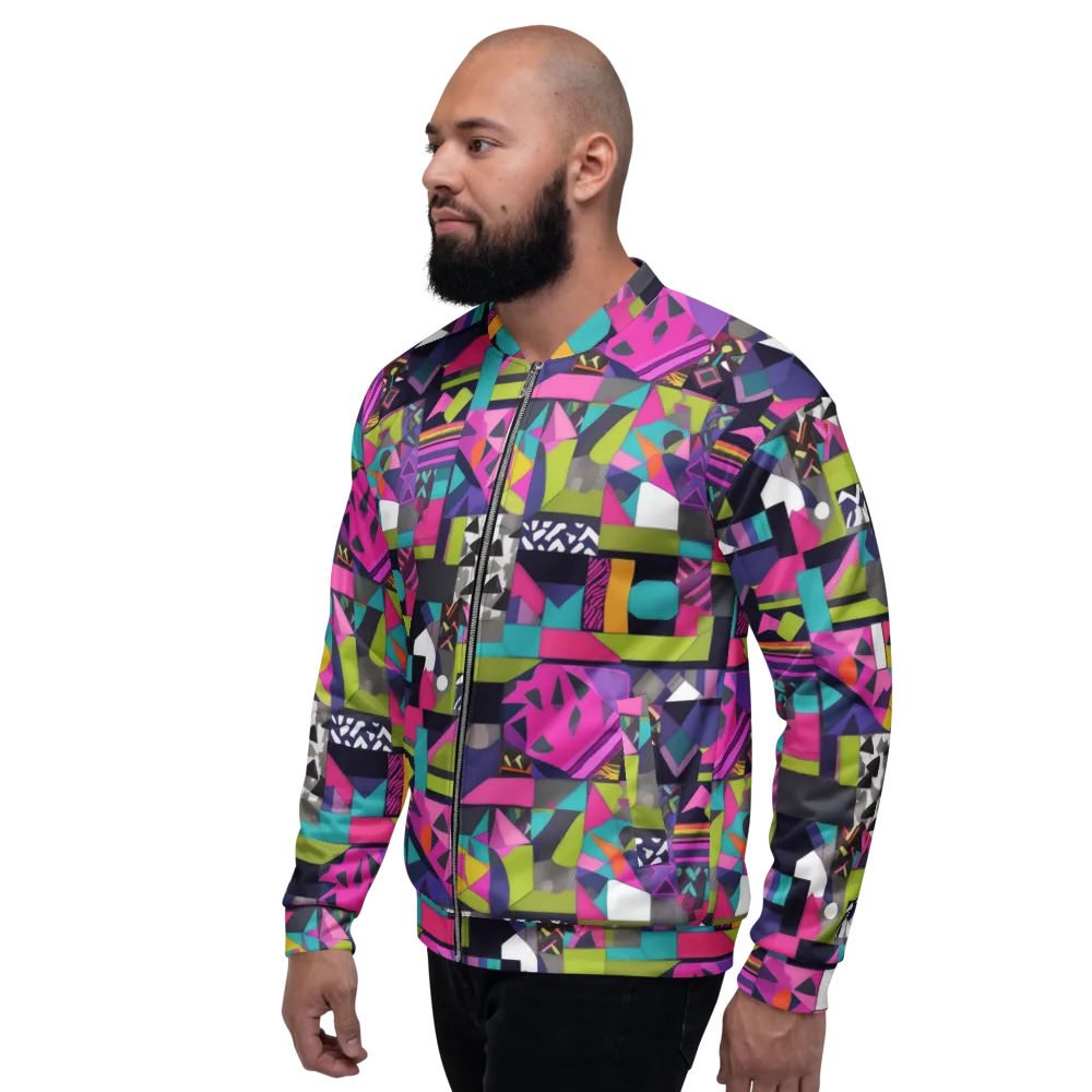 Afterglow Mosaic on Bomber Jacket — Left