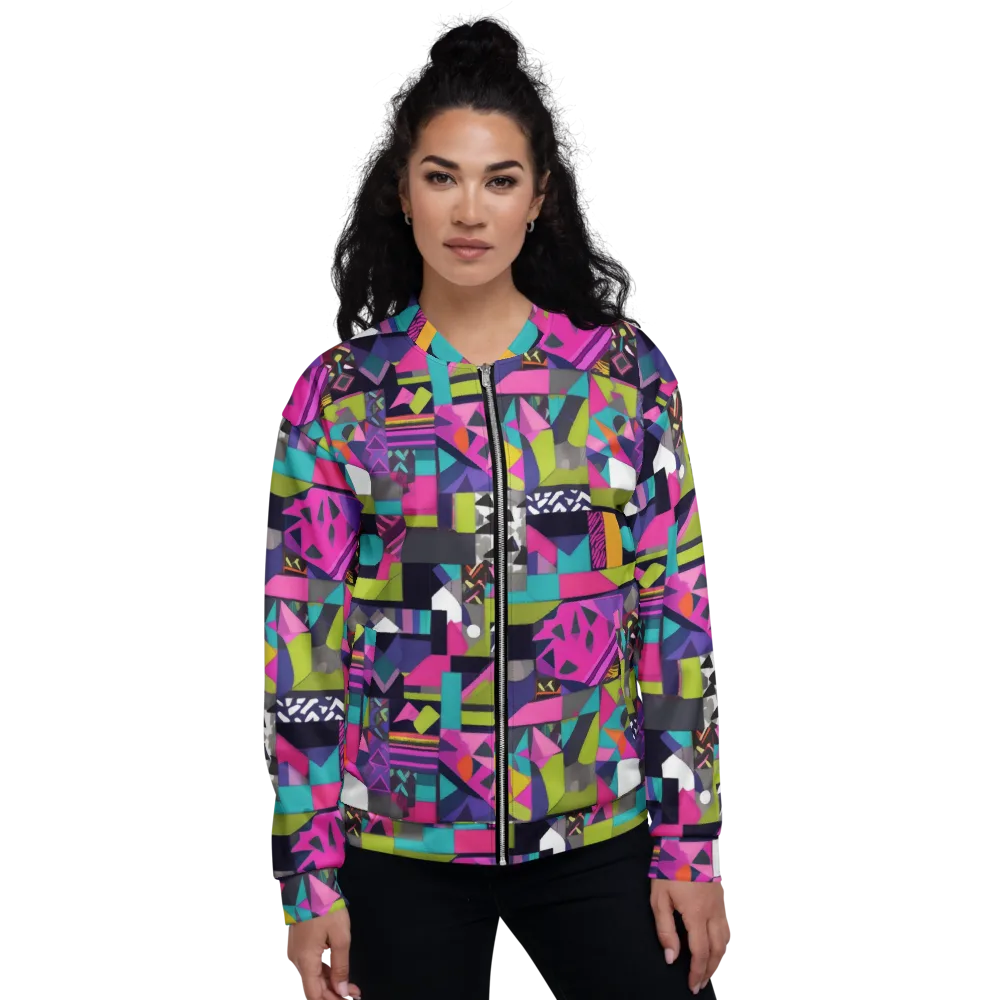 Afterglow Mosaic on Bomber Jacket — Front