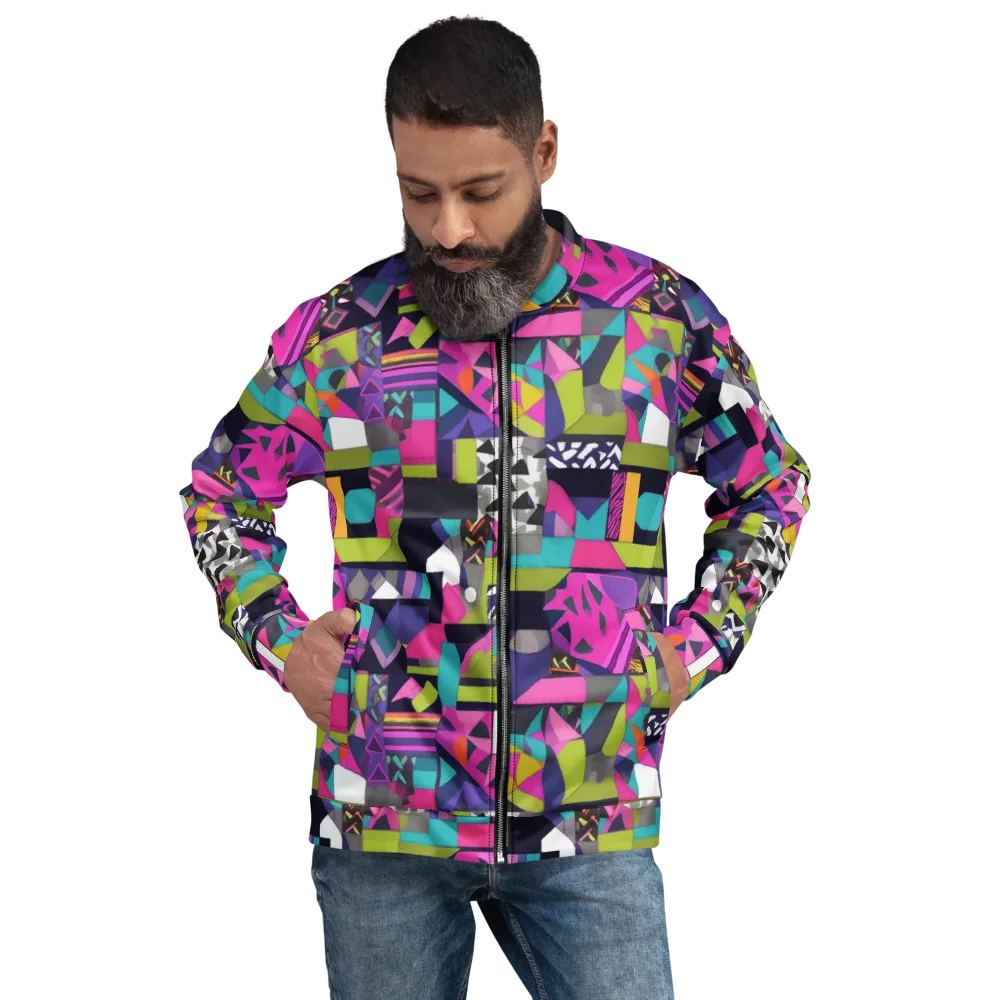 Afterglow Mosaic on Bomber Jacket — Front