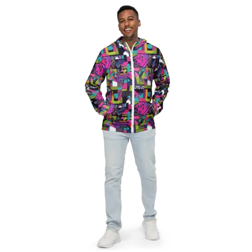 Afterglow Mosaic on a Men's Windbreaker