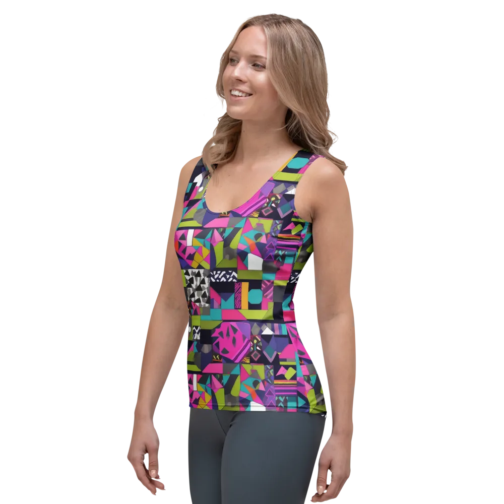 Afterglow Mosaic on Women's Tank Top — Left Front