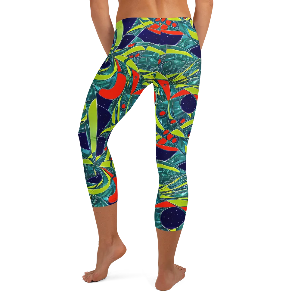 Harmonic Mirage on Capri Leggings — Back