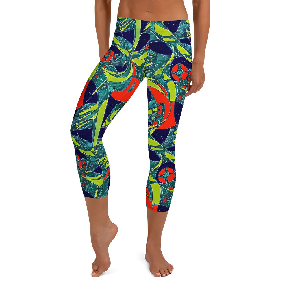 Harmonic Mirage on Capri Leggings — Front