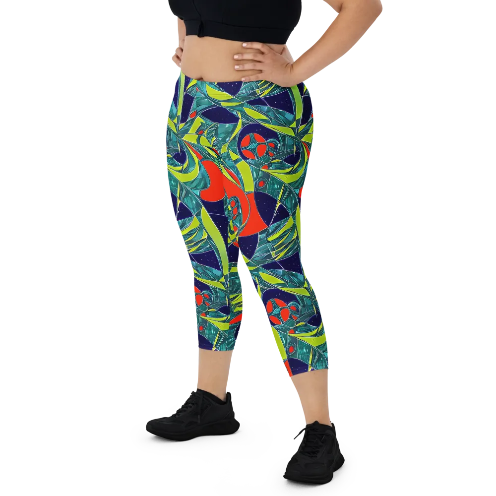 Harmonic Mirage on Capri Leggings — Front