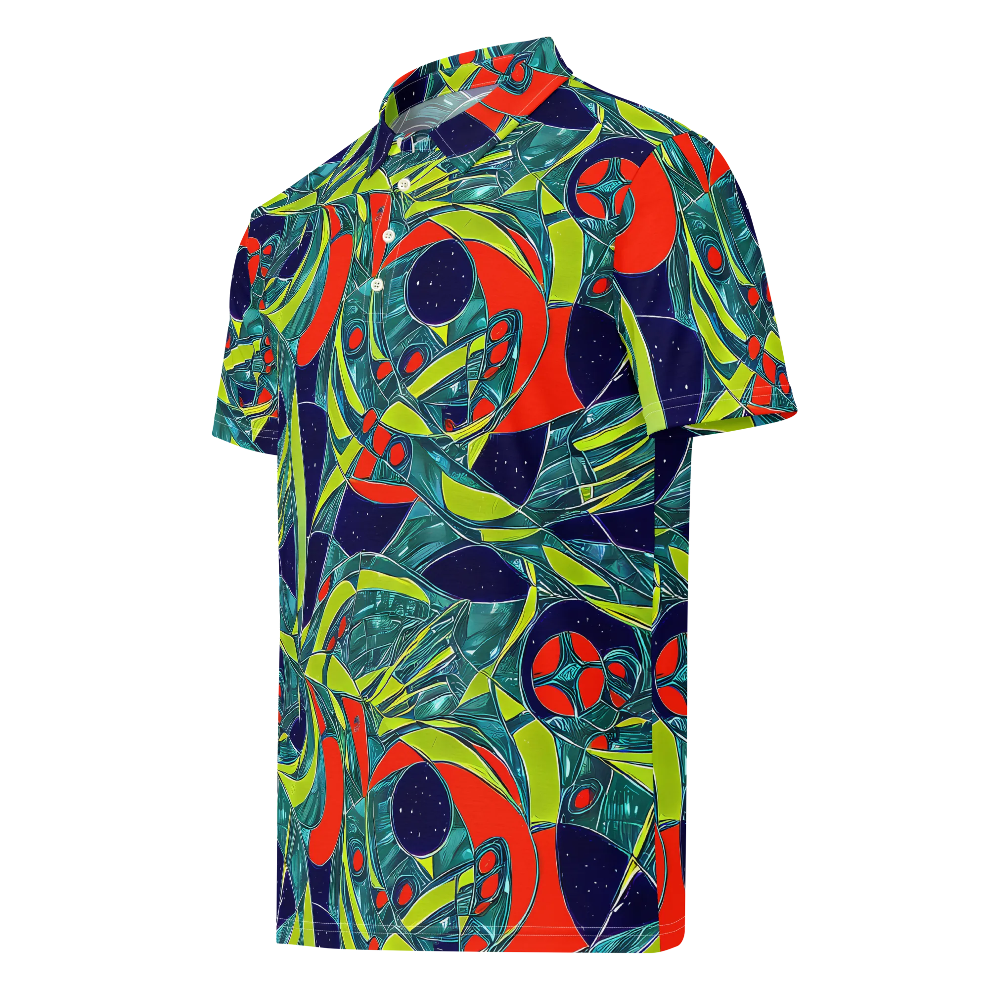 Harmonic Mirage on Men's Slim Fit Polo Shirt — Left Front