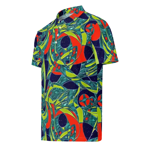 Harmonic Mirage on a Men's Slim Fit Polo Shirt